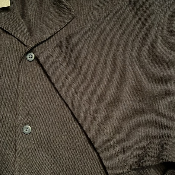 Everlane The Pique short sleeve shirt knit camp collar button down Men Sz L NWT - Picture 6 of 12